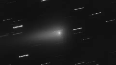 Very Large Telescope image of interstellar comet 3I/ATLAS moving across a star field