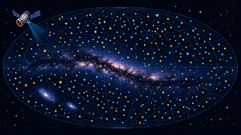 Pixel art TESS exoplanet sky map